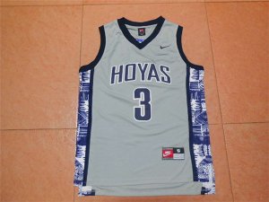 Maillot De Basket NCAA Georgetown University Allen EzailIverson 3 Ash